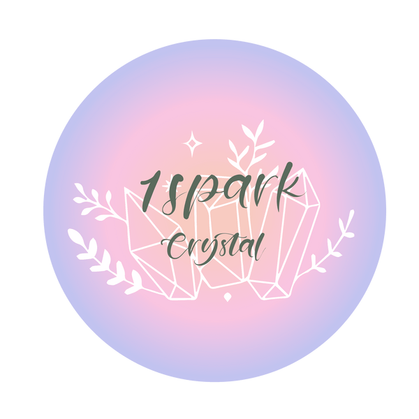 1SparkCrystal official logo, representing the brand’s dedication to handmade crystal jewelry and spiritual tools