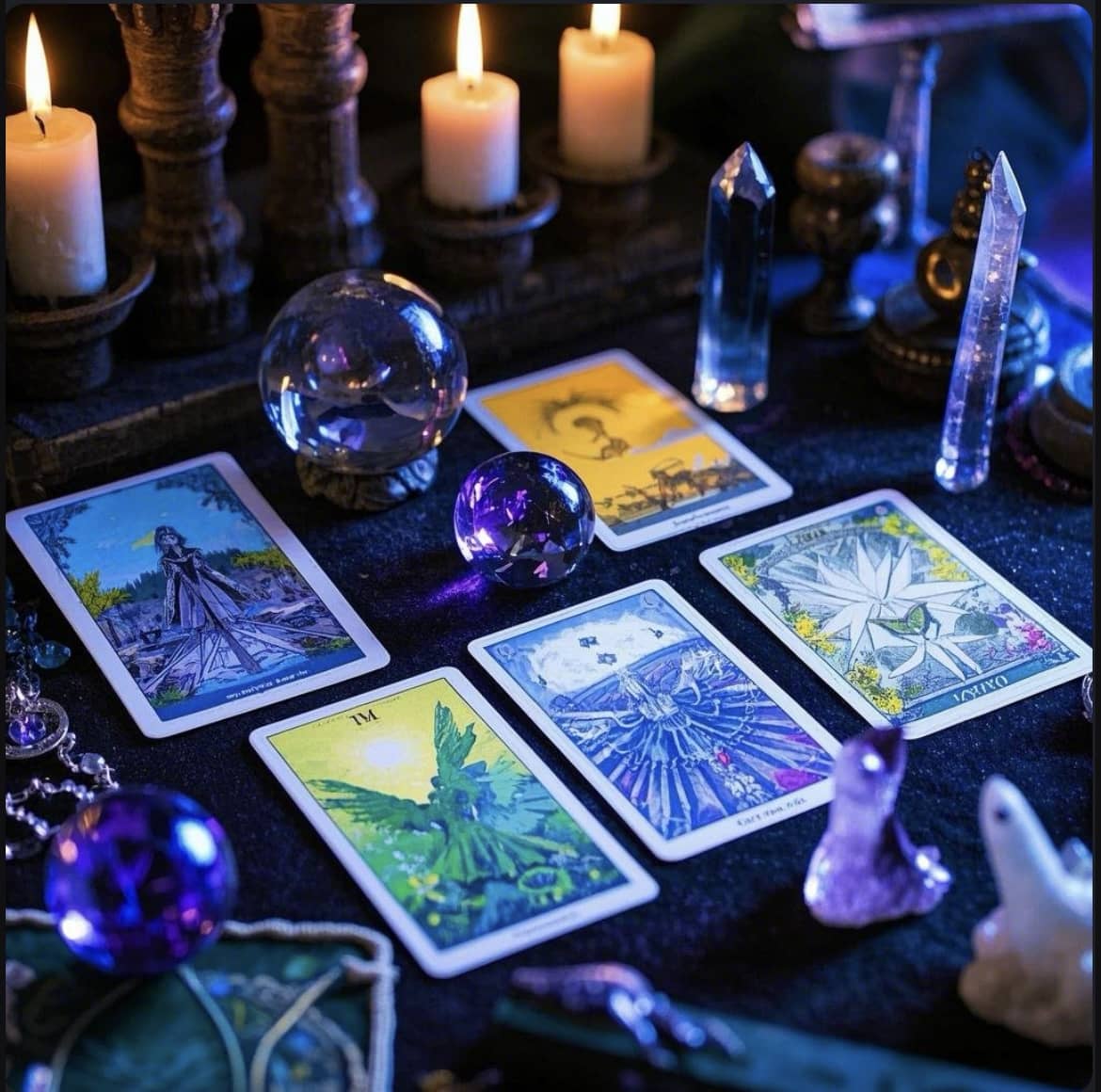 The Four Seasons Tarot spread, designed to reflect seasonal energies and provide guidance for each phase of the year