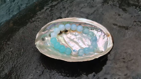 Inner Wisdom | Handmade Crystal Bracelet with Aquamarine, Amazonite and Opal